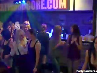 Groovy European Babes Sucking At Nightclub