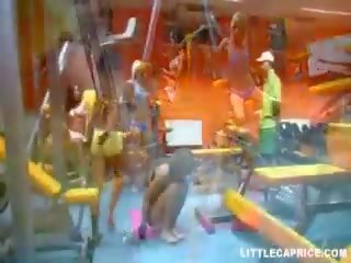 Gym adult clip With 4 Teens