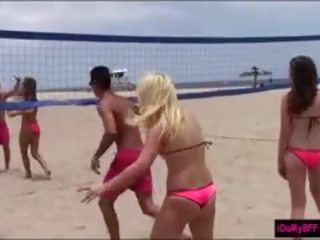 Voluptuous Besties clips Booty On The Beach And Enjoyed Groupsex