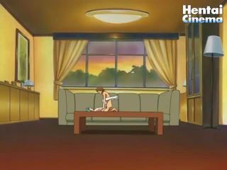 Obrócony na anime laska dostaje jej ciasne cipka przybity na the tabela