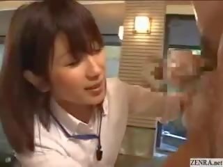 Shy Japanese Employee Gives Out Handjobs At first-rate Spring