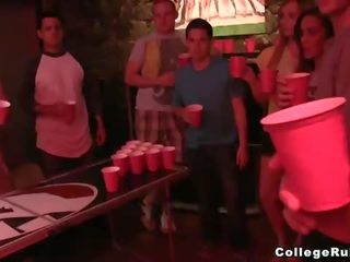 Beer pong turns into fun dirty video