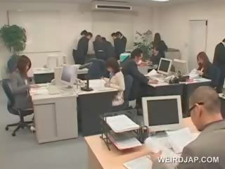 Appealing Asian Office cookie Gets Sexually Teased At Work