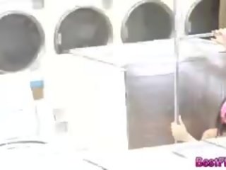 Hottie Ladies Went To The Laundry Shop To Get Fucked