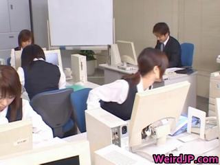 Perky Asian Secretary Drilled