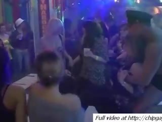 Captivating girls dance with strippers